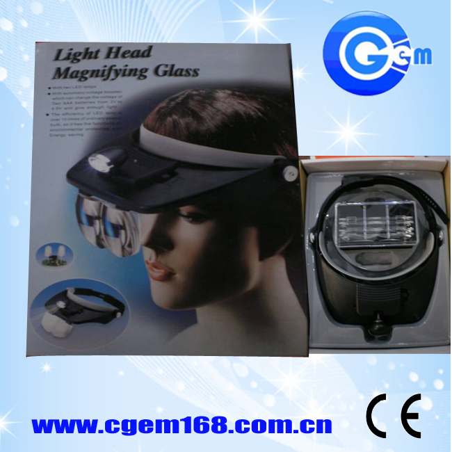 4 lenses LED Head Light Headlamp Magnifying Glass Head Magnifier 